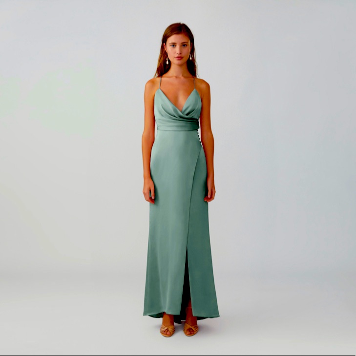Fame & Partners Bridesmaid Or Wedding Date Dress In Mint